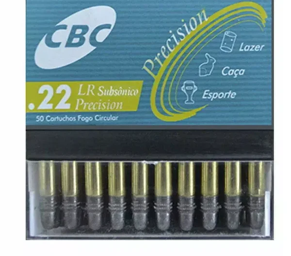 Munição CBC 22 LR Subsonico Precision CHOG 40GR