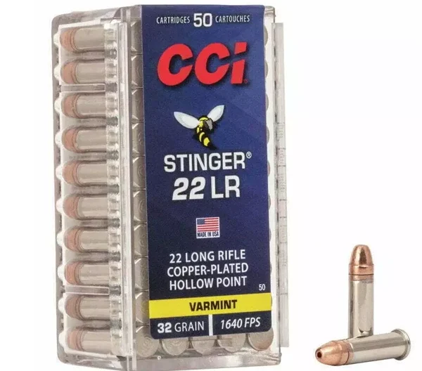 Munição CCI 22LR Stinger HP 32 Grains – Cx 50