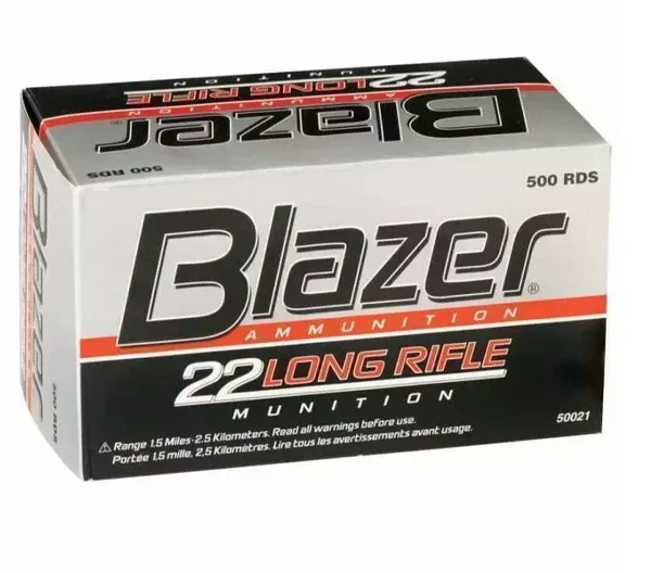 Munição CCI Blazer Cal .22 LR 40GR LRN Cx 50