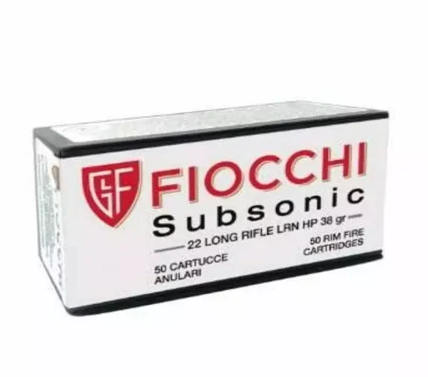 Munição Fiocchi 22 LR Subsonic 38gr – Cx 50